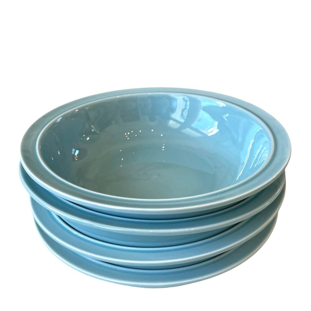 Godinger Chaddsford Porcelain Pasta Bowls 8.75in Set of 4 Baby Blue Spring New